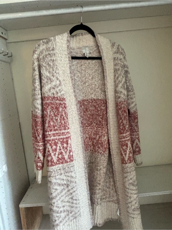 Joie Sweaters - Joie Open-Front Cozy Cardigan in Cream and Dusty Rose